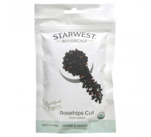 Фрукты и ягоды Starwest Botanicals, Органический шиповник, нарезанный, 49,9 г (1,76 унции)