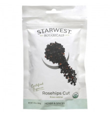 Фрукты и ягоды Starwest Botanicals, Органический шиповник, нарезанный, 49,9 г (1,76 унции)