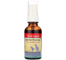 Herbs for Kids Super Kids Throat Spray Peppermint 1 fl oz (30 ml)