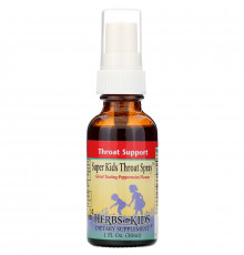 Herbs for Kids Super Kids Throat Spray Peppermint 1 fl oz (30 ml)