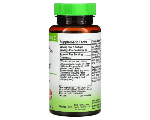 Herbs Etc., Deep Sleep, 60 Fast-Acting Softgels Herbs Etc., Deep Sleep, 60 Fast-Acting Softgels