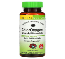 Herbs Etc. ChlorOxygen Концентрат хлорофилла 60 быстродействующих желатиновых капсул