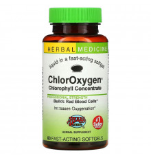 Herbs Etc. ChlorOxygen Концентрат хлорофилла 60 быстродействующих желатиновых капсул