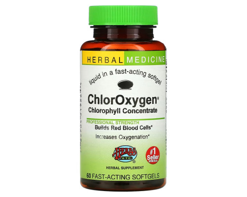 Herbs Etc. ChlorOxygen Концентрат хлорофилла 60 быстродействующих желатиновых капсул Herbs Etc. ChlorOxygen Концентрат хлорофилла 60 быстродействующих желатиновых капсул