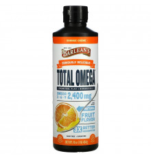Barlean's, Total Omega 3 · 6 · 9, Orange Creme, 2,400 mg, 16 oz (454 g)