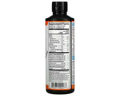 Barlean's, Total Omega 3 · 6 · 9, Orange Creme, 2,400 mg, 16 oz (454 g)