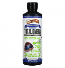 Barlean's, Plant Based Total Omega 3 · 6 · 9, Pomegranate Blueberry Smoothie, 3,980 mg, 16 oz (454 g)