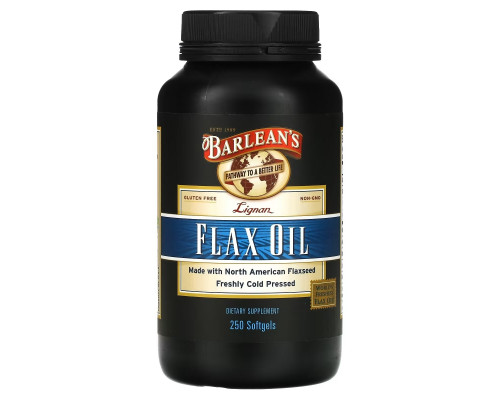 Barlean's, Lignan Flax Oil, 250 Softgels Barlean's, Lignan Flax Oil, 250 Softgels