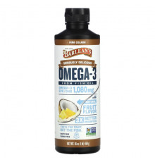 Рыбий жир и Омега 3, 6, 9 Seriously Delicious, Omega-3 From Fish Oil, Piña Colada, 1,080 mg, 1 lb (454 g)