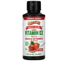 Barlean's, Seriously Delicious, Liquid Vitamin D3, Strawberry Milkshake, 125 mcg (5,000 IU), 5.6 oz (159 g)