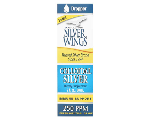 Natural Path Silver Wings, Коллоидное серебро, 250 частей на миллион, 2 жидких унции (60 мл) Natural Path Silver Wings, Коллоидное серебро, 250 частей на миллион, 2 жидких унции (60 мл)