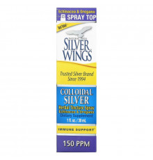 Natural Path Silver Wings, Коллоидное серебро, спрей с травяной настойкой, 150 ч/млн, 1 жидк. унц. (30 мл)