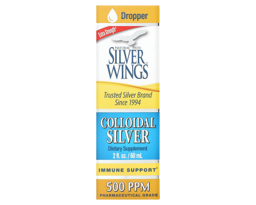 Natural Path Silver Wings, Коллоидное серебро, 500 частей на миллион, 2 жидких унций (60 мл)