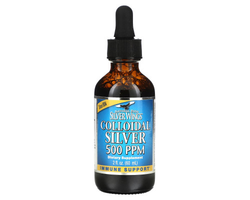 Natural Path Silver Wings, Коллоидное серебро, 500 частей на миллион, 2 жидких унций (60 мл)