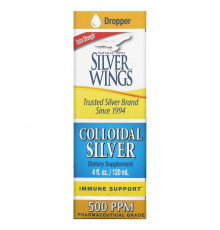 Natural Path Silver Wings, Коллоидное серебро, 500 ppm, 4 жидкие унции (120 мл)