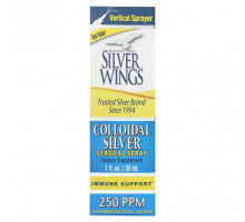 Минералы и микроэлементы Natural Path Silver Wings, Вертикальный спрей с коллоидным серебром, 250 част. / Млн, 30 мл (1 жидк. Унция)