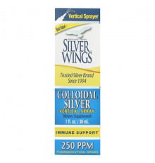 Минералы и микроэлементы Natural Path Silver Wings, Вертикальный спрей с коллоидным серебром, 250 част. / Млн, 30 мл (1 жидк. Унция)