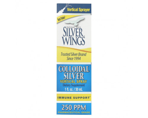 Минералы и микроэлементы Natural Path Silver Wings, Вертикальный спрей с коллоидным серебром, 250 част. / Млн, 30 мл (1 жидк. Унция) Минералы и микроэлементы Natural Path Silver Wings, Вертикальный спрей с коллоидным серебром, 250 част. / Млн, 30 мл (1 жидк. Унция)