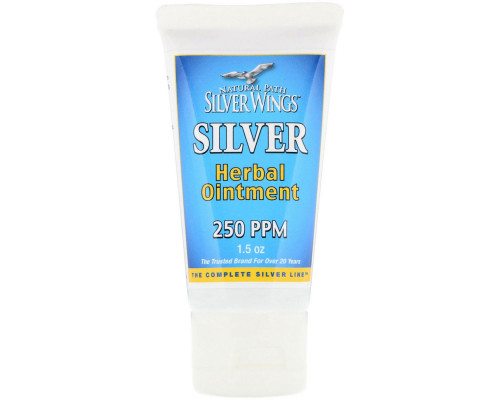 Natural Path Silver Wings, Травяная мазь с серебром, 250 PPM, 1,5 унции Natural Path Silver Wings, Травяная мазь с серебром, 250 PPM, 1,5 унции