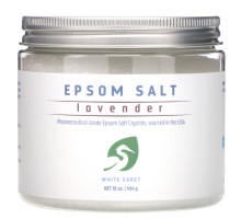 White Egret Personal Care, Lavender Epsom Salt,  16 oz (454 g)