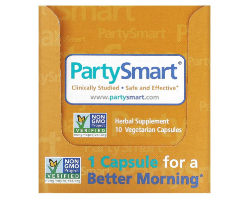 Himalaya Herbal Healthcare PartySmart 10 пакетов по 1 капсуле в каждом Himalaya Herbal Healthcare PartySmart 10 пакетов по 1 капсуле в каждом
