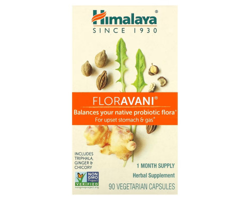 Himalaya, FlorAvani, 90 вегетарианских капсул Himalaya, FlorAvani, 90 вегетарианских капсул