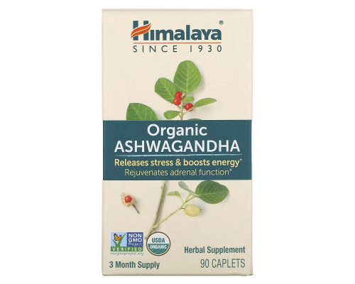 Himalaya, Organic Ashwagandha, 90 Caplets Himalaya, Organic Ashwagandha, 90 Caplets