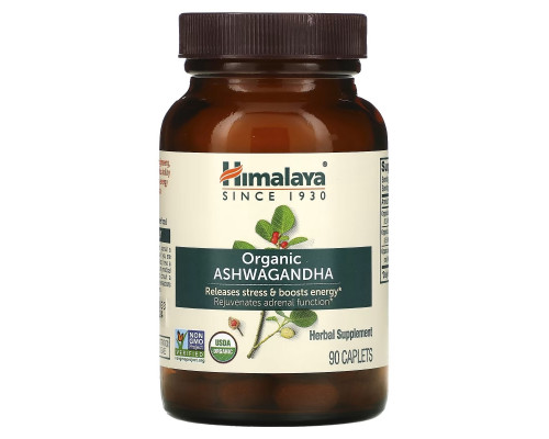 Himalaya, Organic Ashwagandha, 90 Caplets Himalaya, Organic Ashwagandha, 90 Caplets