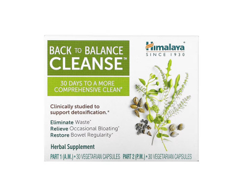 Himalaya, Back to Balance Cleanse, 2 Bottles, 30 Vegetarian Capsules Each Himalaya, Back to Balance Cleanse, 2 Bottles, 30 Vegetarian Capsules Each