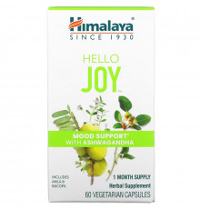 Himalaya, Hello Joy, Mood Support With Ashwagandha, 60 Vegetarian Capsules