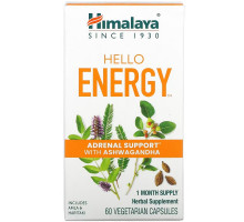 Himalaya, Hello Energy, Adrenal Support With Ashwagandha, 60 Vegetarian Capsules