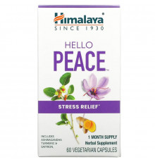 Himalaya, Hello Peace, Stress Relief, 60 Vegetarian Capsules
