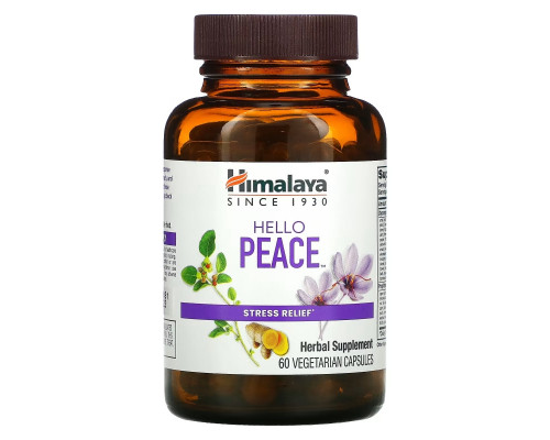 Himalaya, Hello Peace, Stress Relief, 60 Vegetarian Capsules
