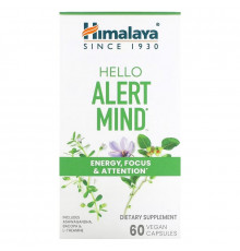 Himalaya, Hello Alert Mind, 60 Vegan Capsules