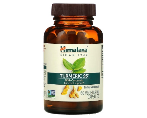 Himalaya, Turmeric 95 с куркумином, 60 вегетарианских капсул Himalaya, Turmeric 95 с куркумином, 60 вегетарианских капсул