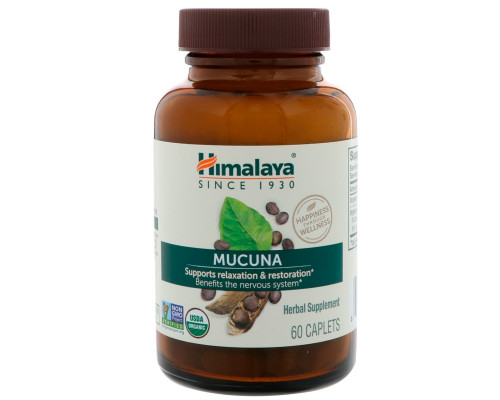 Himalaya Herbal, Healthcare Mucuna успокаивающий тоник в каплетах, для поддержания нервной системы, 60 каплет Himalaya Herbal, Healthcare Mucuna успокаивающий тоник в каплетах, для поддержания нервной системы, 60 каплет