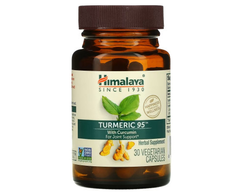 Himalaya, Turmeric 95 with Curcumin for Joint Support, 30 Vegetarian Capsules