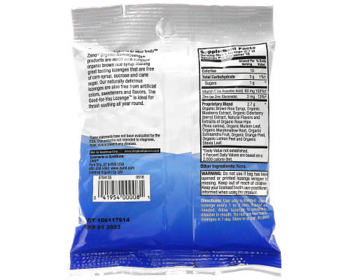 Zand, Organic Herbalozenge, Blue-Berries Blend, 18 Lozenges Zand, Organic Herbalozenge, Blue-Berries Blend, 18 Lozenges