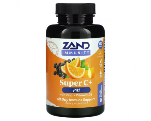 БАДы для укрепления иммунитета Zand, Immunity, Super C + PM, с цинком / витамином D3, 60 таблеток БАДы для укрепления иммунитета Zand, Immunity, Super C + PM, с цинком / витамином D3, 60 таблеток