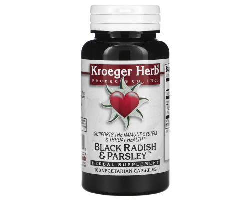 Kroeger Herb Co Black Radish & Parsley 100 Veggie Caps Kroeger Herb Co Black Radish & Parsley 100 Veggie Caps
