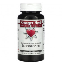 Растительные экстракты и настойки Kroeger Herb Co, Тоник для крови, 100 вегетарианских капсул