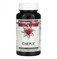 Растительные экстракты и настойки Kroeger Herb Co, Chem X, 100 вегетарианских капсул