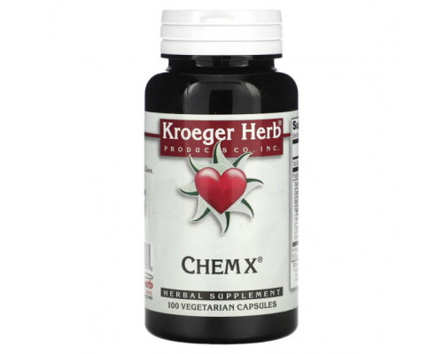 Растительные экстракты и настойки Kroeger Herb Co, Chem X, 100 вегетарианских капсул Растительные экстракты и настойки Kroeger Herb Co, Chem X, 100 вегетарианских капсул