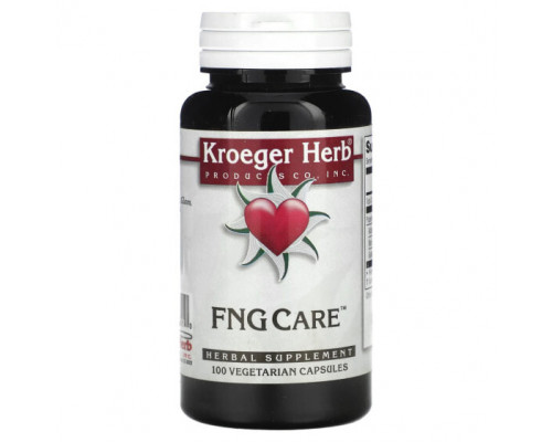 Растительные экстракты и настойки Kroeger Herb Co, FNG Care, 100 вегетарианских капсул Растительные экстракты и настойки Kroeger Herb Co, FNG Care, 100 вегетарианских капсул