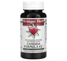 Женское здоровье Kroeger Herb Co, Candida Formula # 2, 100 вегетарианских капсул