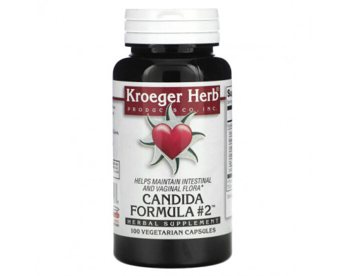 Женское здоровье Kroeger Herb Co, Candida Formula # 2, 100 вегетарианских капсул Женское здоровье Kroeger Herb Co, Candida Formula # 2, 100 вегетарианских капсул