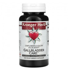 Для пищеварительной системы Kroeger Herb Co, Уход за желчным пузырем, 100 вегетарианских капсул