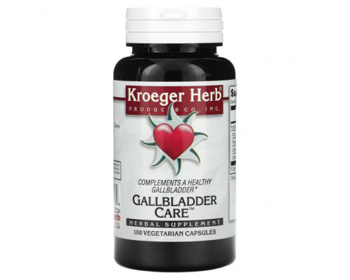 Для пищеварительной системы Kroeger Herb Co, Уход за желчным пузырем, 100 вегетарианских капсул Для пищеварительной системы Kroeger Herb Co, Уход за желчным пузырем, 100 вегетарианских капсул