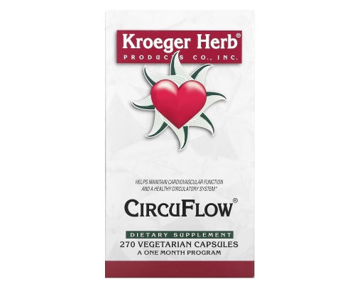 Kroeger Herb Co CircuFlow 270 капсул на растительной основе Kroeger Herb Co CircuFlow 270 капсул на растительной основе