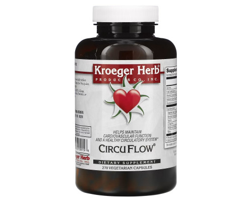 Kroeger Herb Co CircuFlow 270 капсул на растительной основе Kroeger Herb Co CircuFlow 270 капсул на растительной основе
